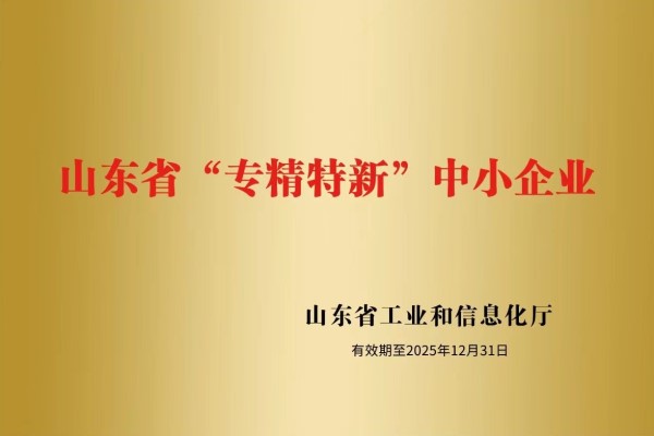 山東盛和電子有限公司被認(rèn)定為山東省“專精特新”中小企業(yè)！